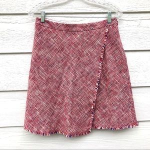 Banana Republic Skirt Plaid With Fringe Size 4 NWT